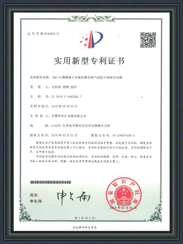 Bruksmodellpatentcertifikat